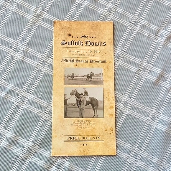 Suffolk Downs Horse Racing Official Stakes Program - July 10, 2010 - Picture 1 of 6